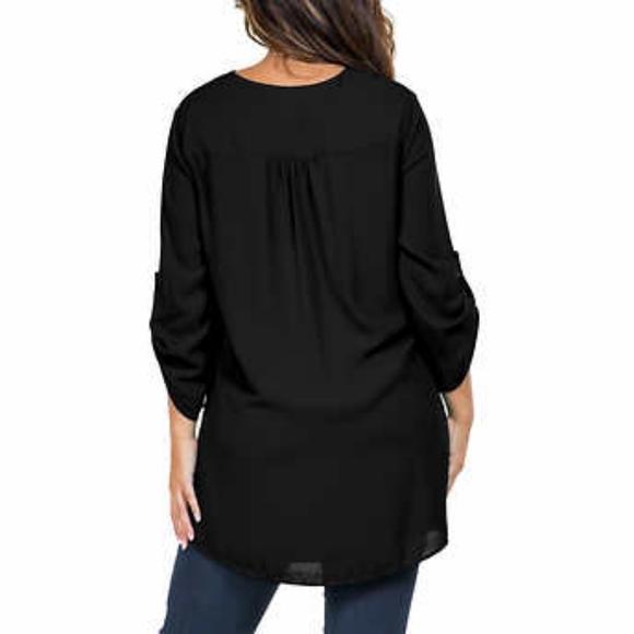Fever Ladies' V-Neck Crepe Blouse - Picture 3 of 3